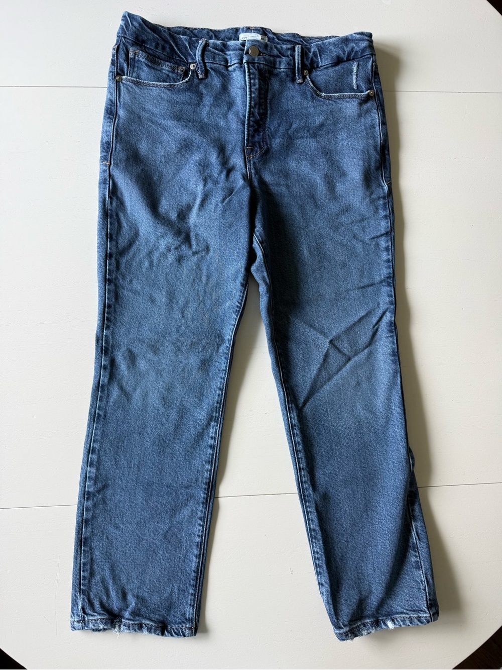 Good American Good Legs Straight Jeans Size 12/31
